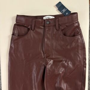 Abercrombie & Fitch Dark Brown Leather Pants